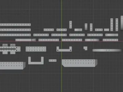 Lego detalics 1 - Bricks 3D model