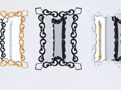 Decorative Mirror Low-poly 3D model