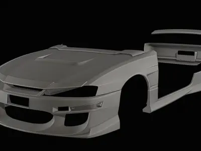 URAS Monkey Magic Type-1 S14 Kouki - GT7 Base 3D model