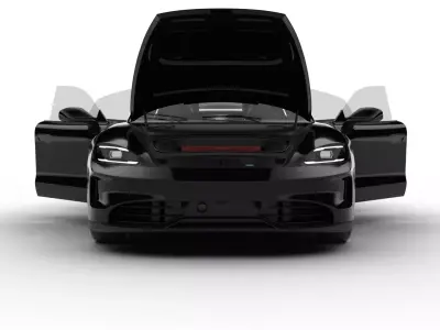 Porsche Taycan Black Edition 2026 HQ 3d model 3D model