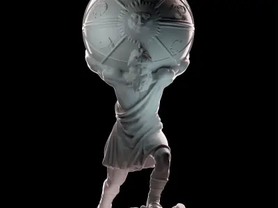 Atlas Holding the Zodiac 3D print model