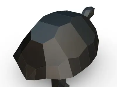 turtle low poly polygonal 3D print model