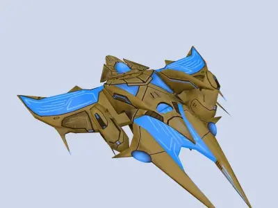 Spaceship FX Low-poly 3D model
