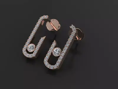 MESSIKA MOVE EARRING PRINTING 3D MODEL 3D print model