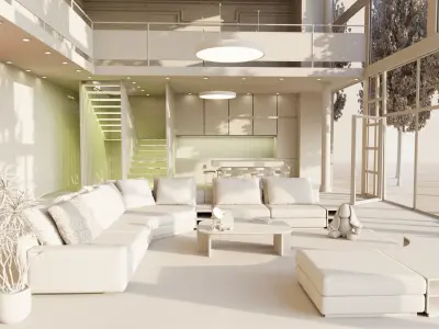 INDUSTRIAL INTERIOR SCENE 3D model