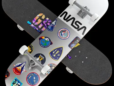 Skateboard NASA set 3D model