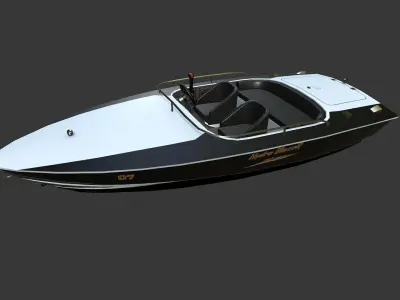 Speedboat Low-poly PBR Low-poly 3D model