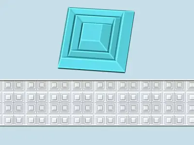 Wall Panel A06 Squares - Interior Design Decoration 3D print model