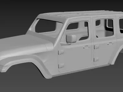 Jeep Wrangler Unlimited 2019 Body for print 3D print model