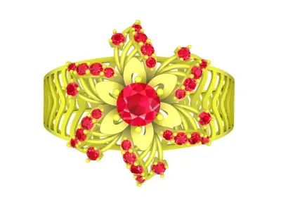 6440 luxury Flower diamond bangle  3D print model