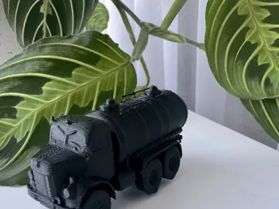 Vintage Fuel Truck  3D Printable Model 3D print model