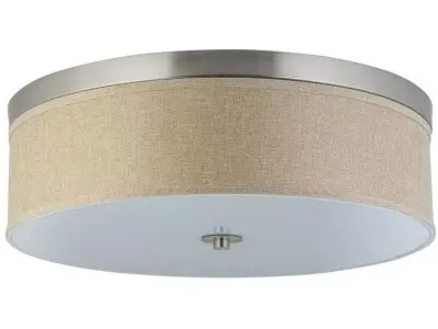 Broyles 3 - Light Simple Drum Flush Mount Free 3D model