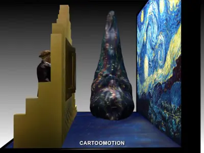 The Starry Night By Vincent Van Gogh 1889 3D print model