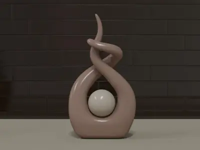 abstract sculpture Low-poly 3D model