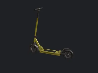 Yellow Scooter - Kick Scooter - Kids Scooter - Small Scooter Low-poly 3D model