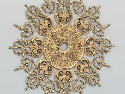 Round rosette 043 3D model