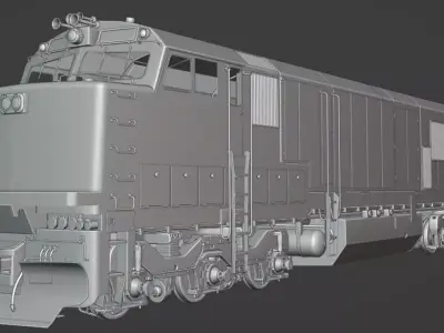 Diesel Train Locomotive GE P30CH Low-poly 3D model