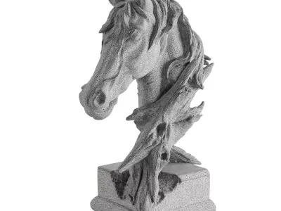 horse statue 4 3D model