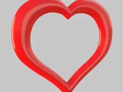 Heart icon v 09 3D model