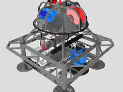 Submarine station 3D model