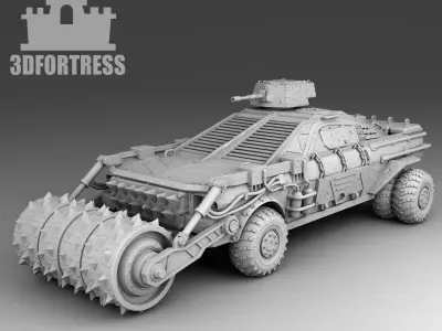 Spiked roller 3D print model