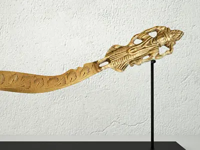 Indian Brass Letter Opener 3D model