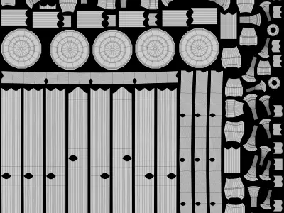 Goa Fountain Low-poly 3D model