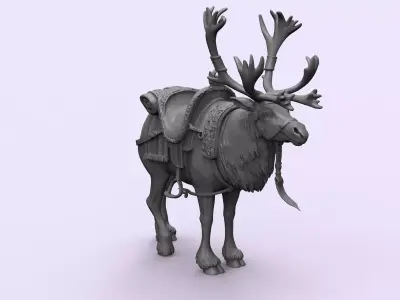 Reindeer Christmas Deer Holiday Decor Christmas Miniature 3D print model