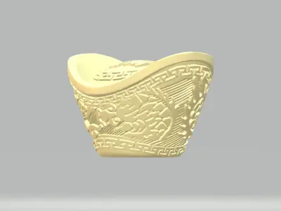 Chinese Gold Ingots 3D print model