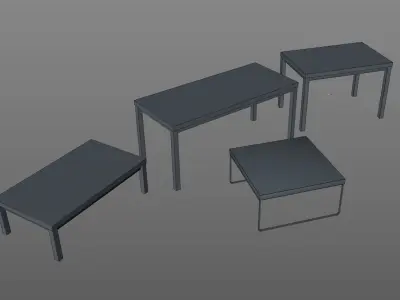 Garage Tables Low-poly 3D model