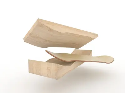 Skateboard mold mellow concave- Ready to be milled 3D model