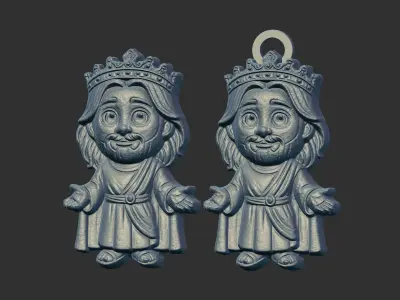 cute little jesus pentant decor 3D print model