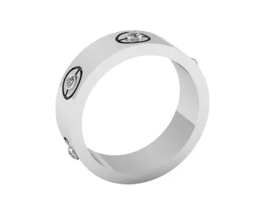 modern gold ring 3D print model
