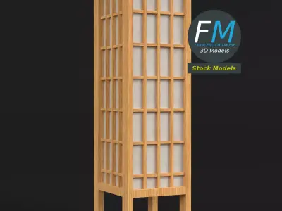 Shoji lamp 2 3D model