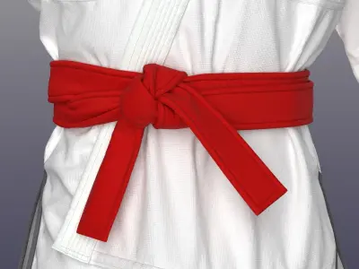 Martial Art Uniform - Kimono judo 3D model