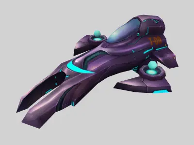 Small attack ship 02 3D model