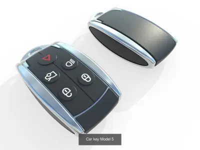 Car Key Collection 1 - 6 Keys 3D Model Pack