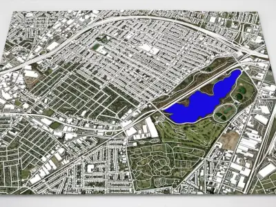 Community Hillside New York USA 3D model