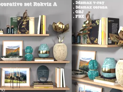 decorative set Rokviz A 3D model