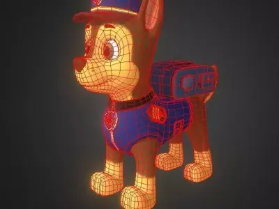 dog games Low-poly 3D model