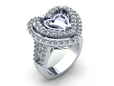 Heart Wedding Ring 368 3D print model