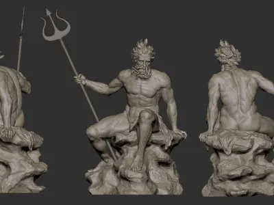 Neptune Sculpture 3D print model