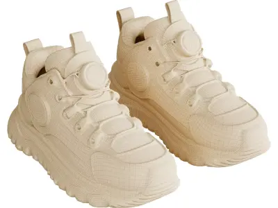 Jeep Kids Shoe 01 3d print and game ready Low-poly 3D model