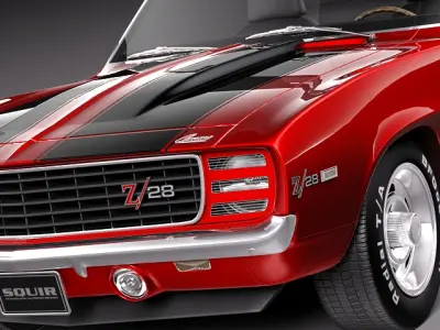 Chevrolet Camaro Z28 Convertible CG 1969 3D model