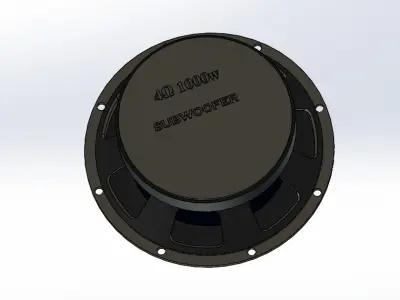 Subwoofer 8 inch speaker driver 3D model