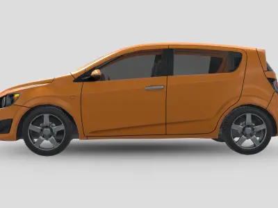 Chevrolet Aveo Sonic 2012 Low-poly 3D model