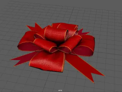 GIFT BOW Low-poly 3D model
