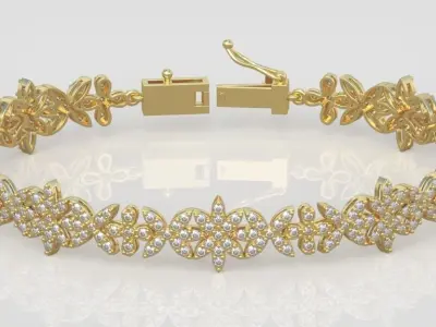 Ring Bracelet Earring and Pendant Set 3D printable model 0009 3D Model Pack