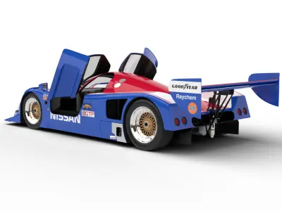 Nissan R90CK Le Mans Racing 1990 HQ 3d model 3D model