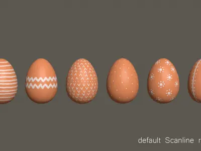 Easter eggs Low-poly 3D model